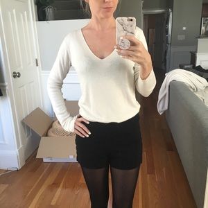 V-neck white sweater in size XS